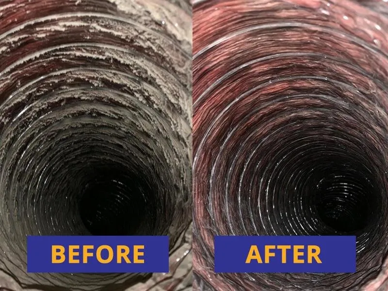 Moment Air Duct Cleaning & Chimney Sweep Everett technician cleaning ductwork